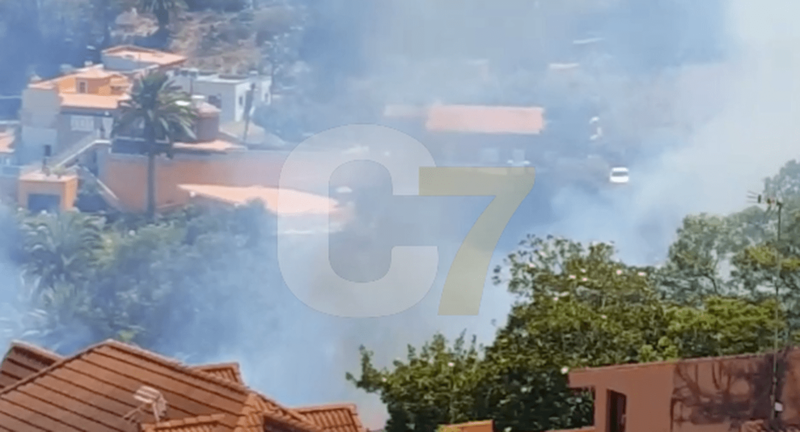 Imagen del incendio (Foto Canarias7)